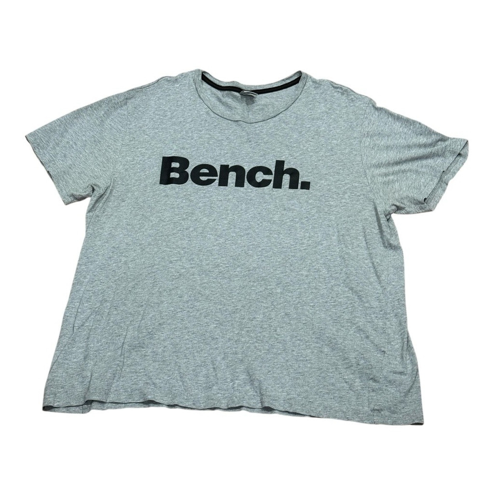 Bench Shirt Mens 2XL Gray Spell Out Logo Short Sleeve Crewneck Casual Cotton